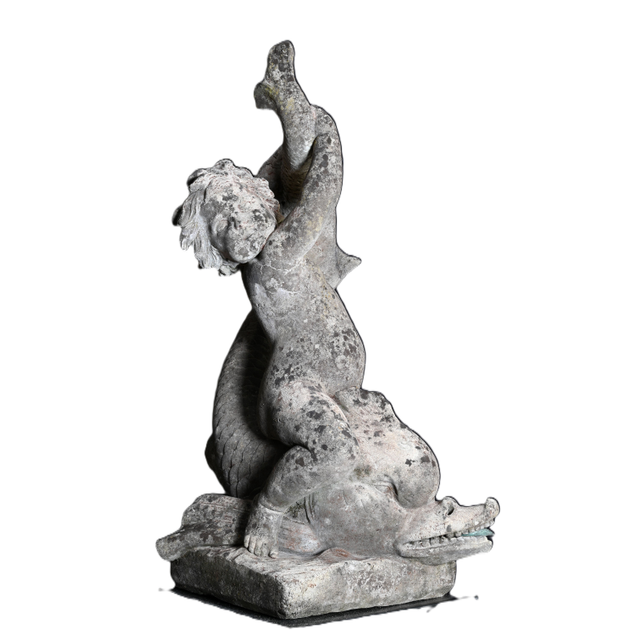 A rare sandstone garden statue, also a fountain