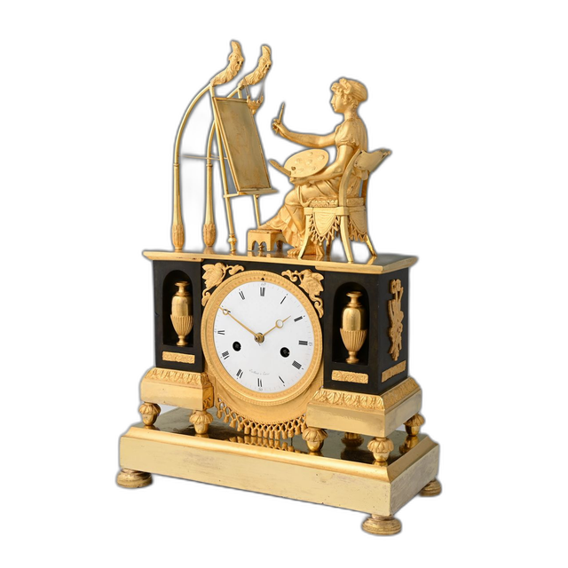 Een Empire pendule “Allegorie van de schilderkunst”