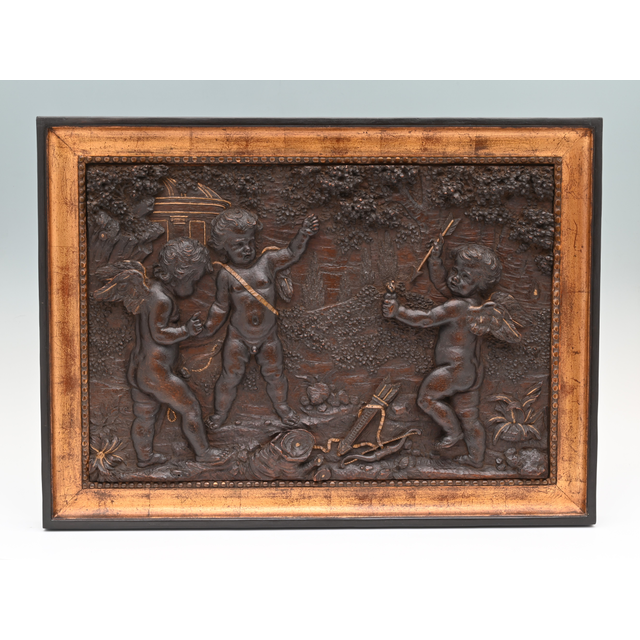 A walnut relief