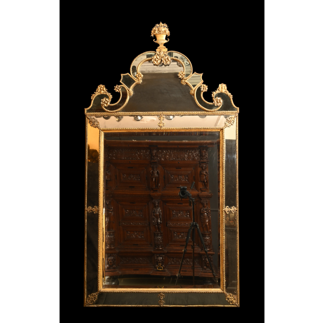 A Swedish Baroque mirror by Burchardt Precht, active in Stockholm 1674-1738