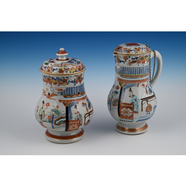 Chinese Famille Rose potpourri set