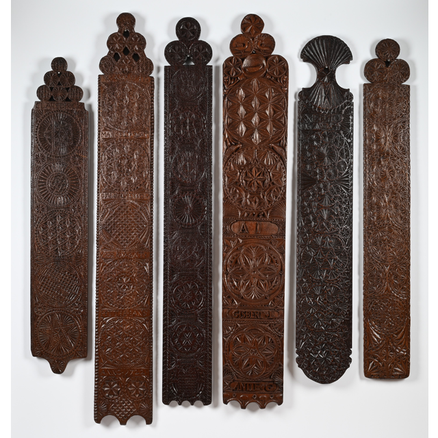 A collection Dutch Mangle Boards