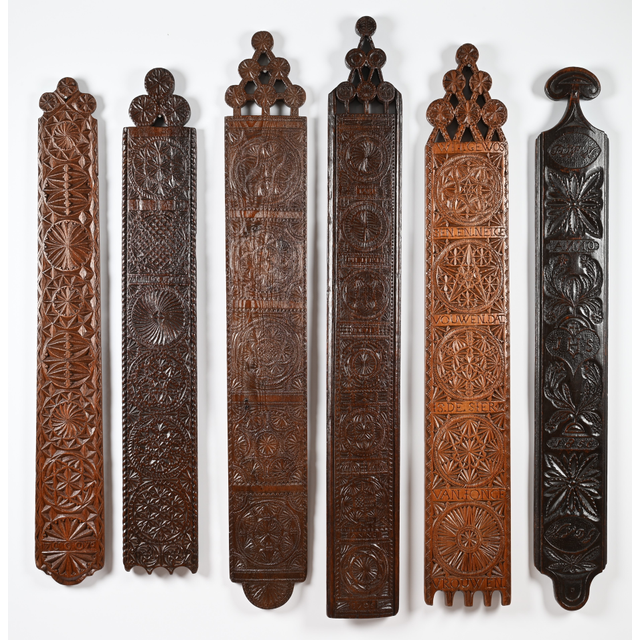 A collection Dutch Mangle Boards