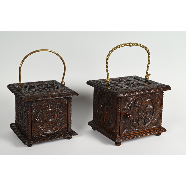 A Dutch 18th century oak footwarmer
