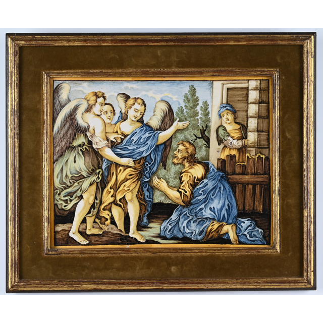 A  majolica plaquette, Castelli