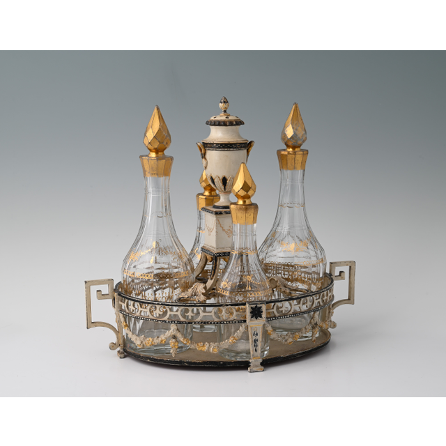 An 18th century Dutch oil and vinegar / cruet set