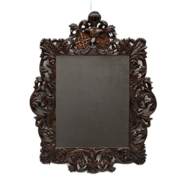 A walnut mirror