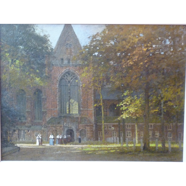 Large church square in Dordrecht