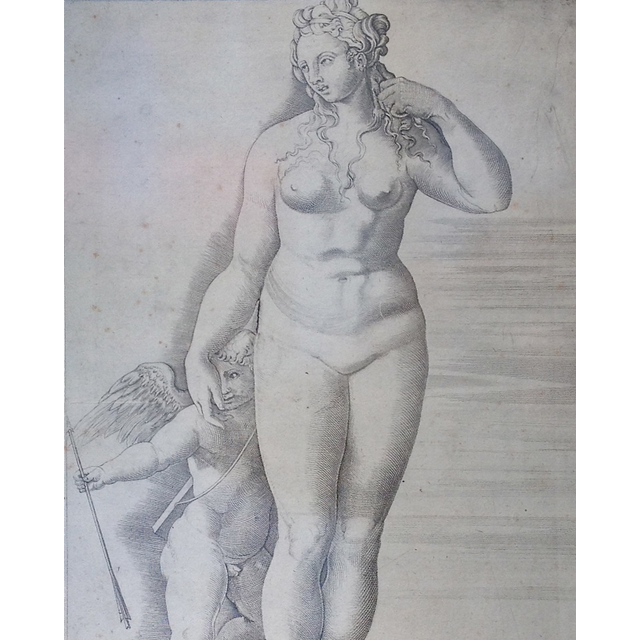 Engraving: Venus and Eros