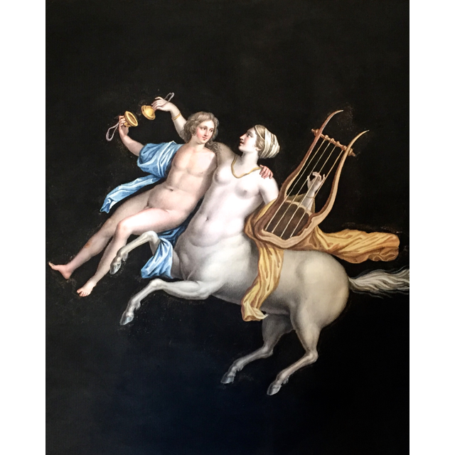 Maestri: Grand Tour gouache of Centaur of the Villa Cicero
