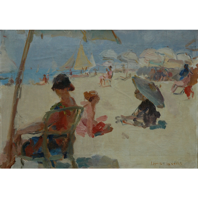 Figures on the beach of Il Lido di Venezia