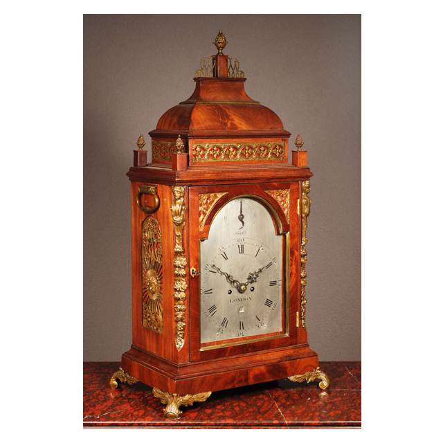 An impressive mahogany table clock by James Crossley London, circa 1780.