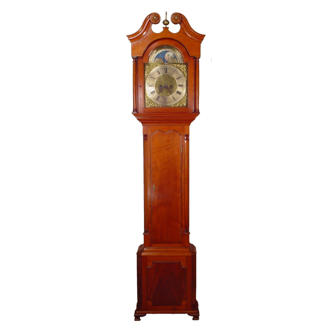 An English mahogany longcase clock with moonphase and date Alex Rae Dumfries circa 1770