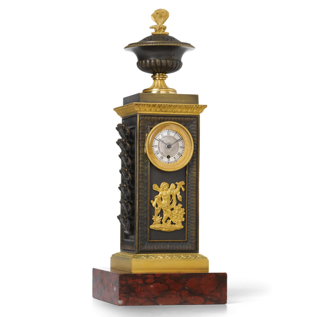 A rare and attractive French Charles X bronze and ormolu desk compendium, circa 1830