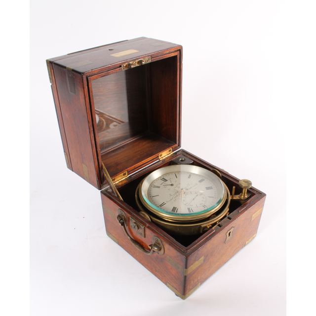 An English rosewood 56-hour chronometer, by Joseph Sewill, circa 1870