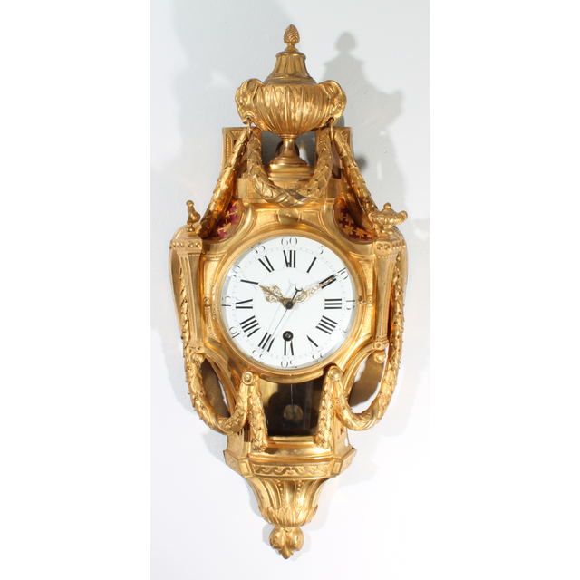 A good French Louis XVI ormolu striking cartel clock with sweep seconds, circa 1770