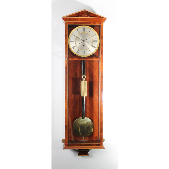 A good Austrian mahogany inlaid 'Dachluhr' regulator timepiece, circa 1840.
