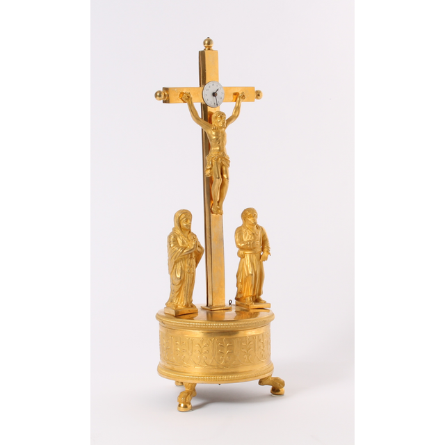 Een zeldzame Zuid Duitse verguld bronzen crucifix klok, door Joseph Patzelt, circa 1820