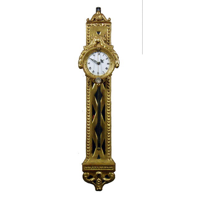 A South-German Louis XVI parcel gilt rack wall timepiece, circa 1760