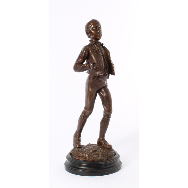 'Boy with frigian hat', patinated bronze signed P. Stotz, circa 1900.