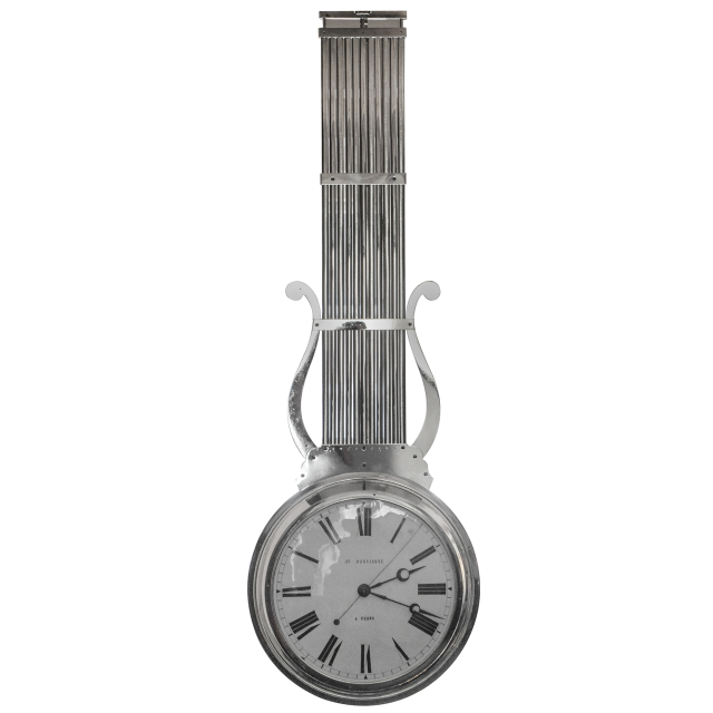 Une horloge régulatrice française en nickel "à double face" avec mouvement oscillant, vers 1870