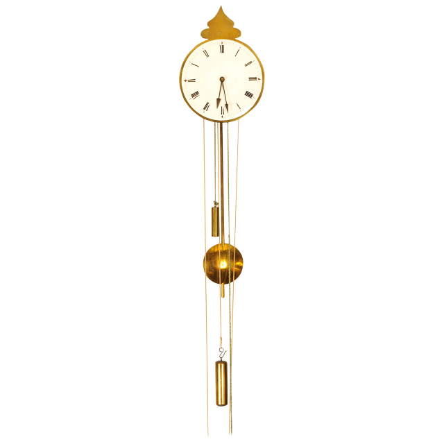 A Vienna brass quarter striking so-called 'Brettl' wall clock, circa 1835