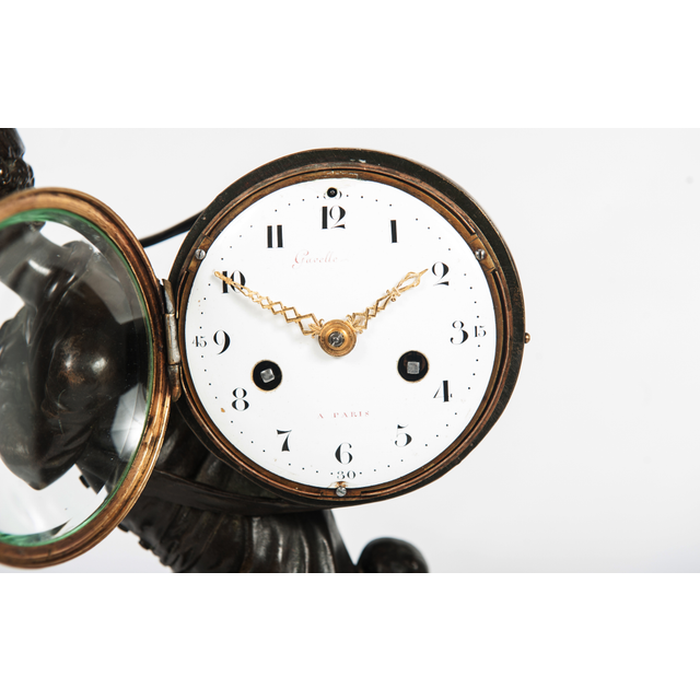 A good and very unusual Louis XVI mantel clock circa 1780
