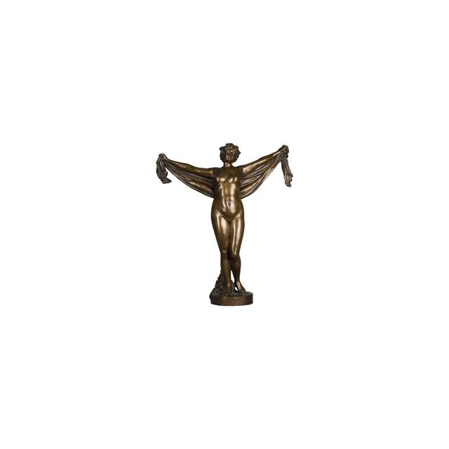 A nice patinated bronze of a nude female lady holding a scarf, circa 1880