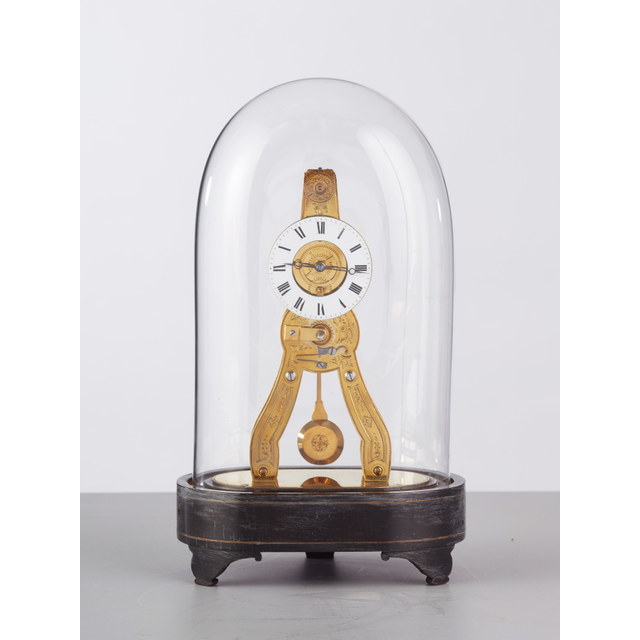 French Grand Exhibition Skeleton Clock, circa 1880