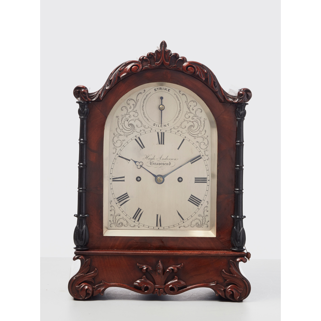 A beautiful small English mahogany 8-day bracket clock by Anderson, circa 1850