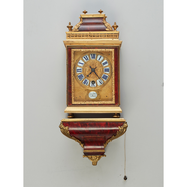 A small tortoiseshell French bracket clock by Gaudron a Paris, circa 1690