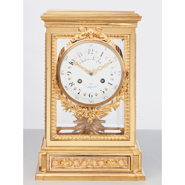 Une régulateur de table "à quatre verres" par Julien le Roy, vers 1880