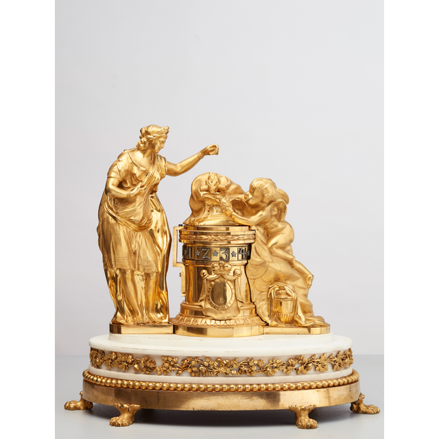 Une horloge française Louis XVI très importante de type 'cercle a tournant', vers 1780.