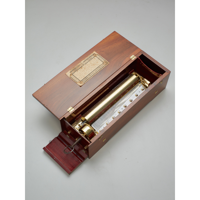 An early French mahogany music box by Ducommond Giraud, circa 1840
