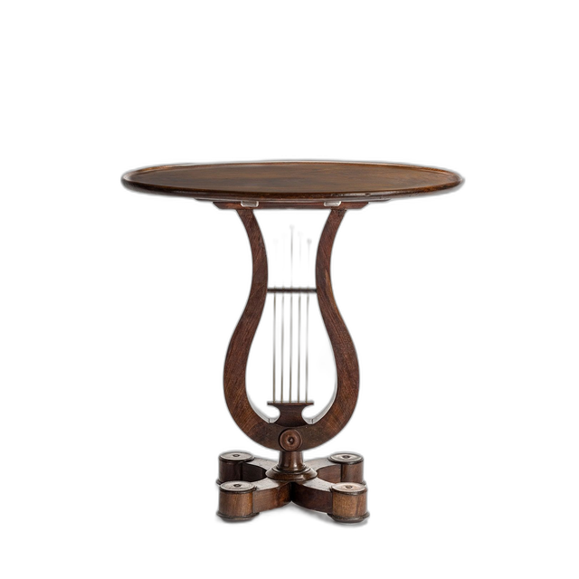 Floral Mahogany Gueridon