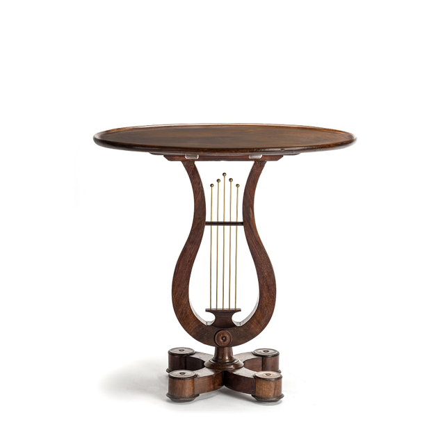 Floral Mahogany Gueridon