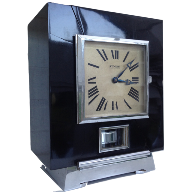 M197 Atmos clock in black case with print, J.L. Reutter UNNUMBERED!