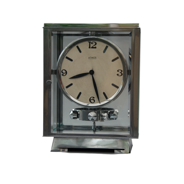 M82 Nickel plated art deco J. L. Reutter four-glass clock