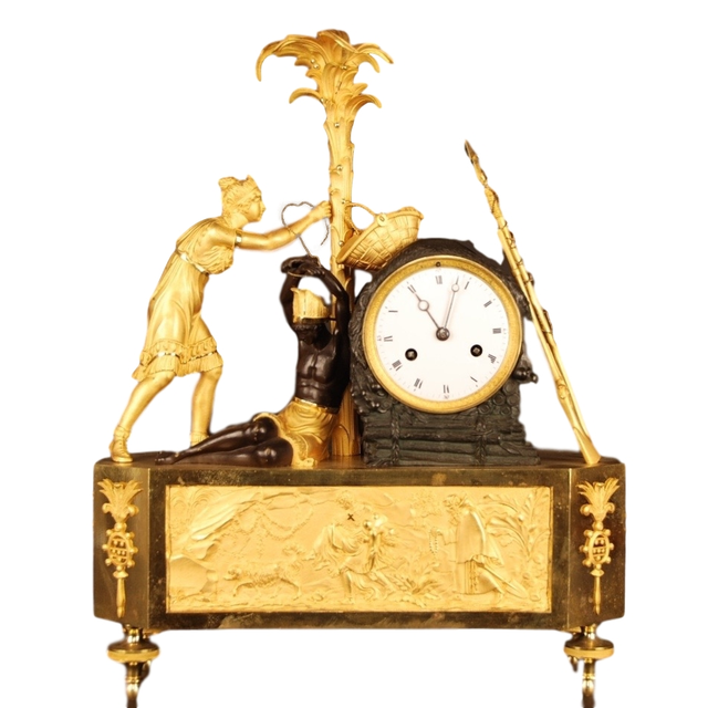 Abs-01 Clock with the noble savage 'Atala liberating Chactas'
