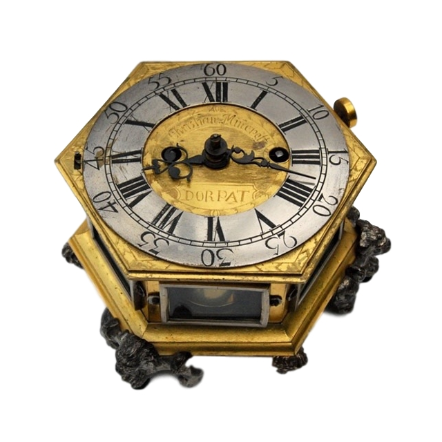 T18 Table clock with fusee movement, signed by the Dutch maker Christian Minepott