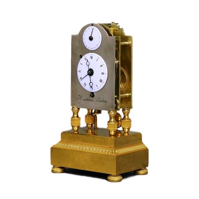 S14 Ormolu and silvered-bronze mantle clock