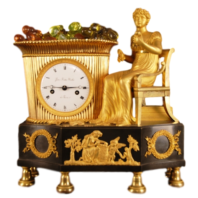 M04 French gilt and patina mantel clock