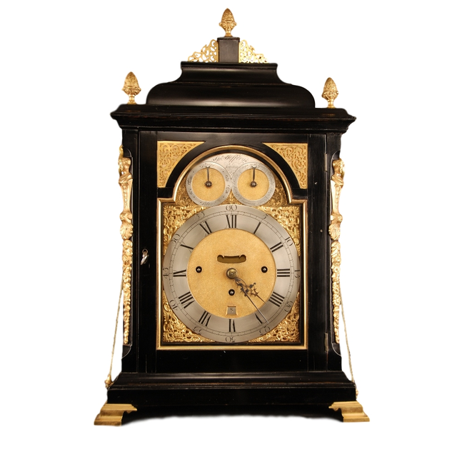 BR05 Large tableclock with music automaton playing 4 melodies with 18 hamers on 10 bells,