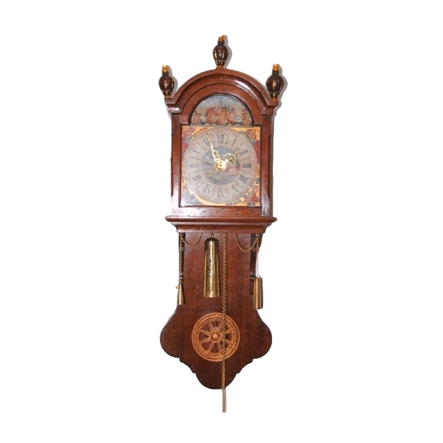 DW32 Frisian Wall clock 'Spinnekopje' with rocking shipps automaton.