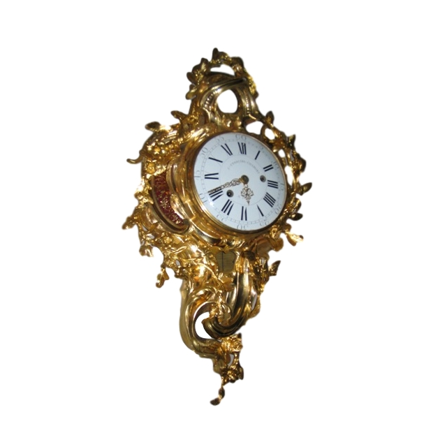 W22 Transitional Louis Quinze/Seize Cartel clock, in superb original condition and perfect gilding