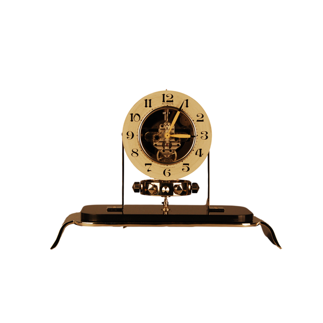 M187 Atmos clock PO1, skeleton dial and glass dome, Reutter nr. 6283, France ca. 1930.