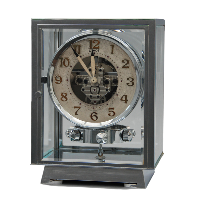 M200 Chrome  plated art deco J. L. Reutter five-glass Atmos clock