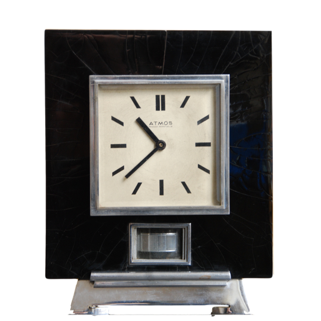 M181 Atmos clock in black with print , J.L. Reutter