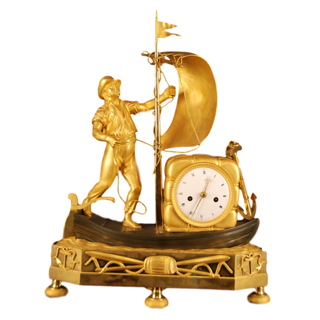 M16 Rare Directoire genre matelot mantel clock
