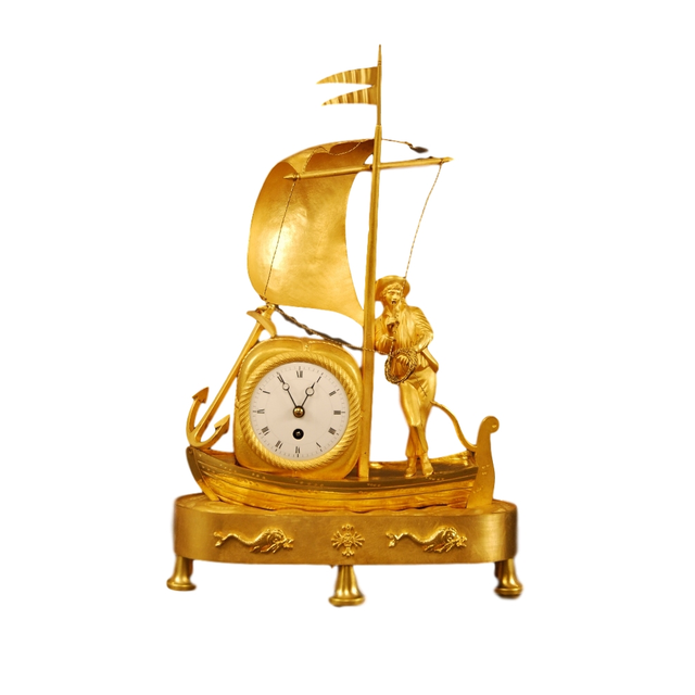 M93 Rare genre matelot mantle clock